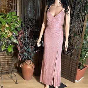 PINK SEQUENCE EVENING GOWN Size 4